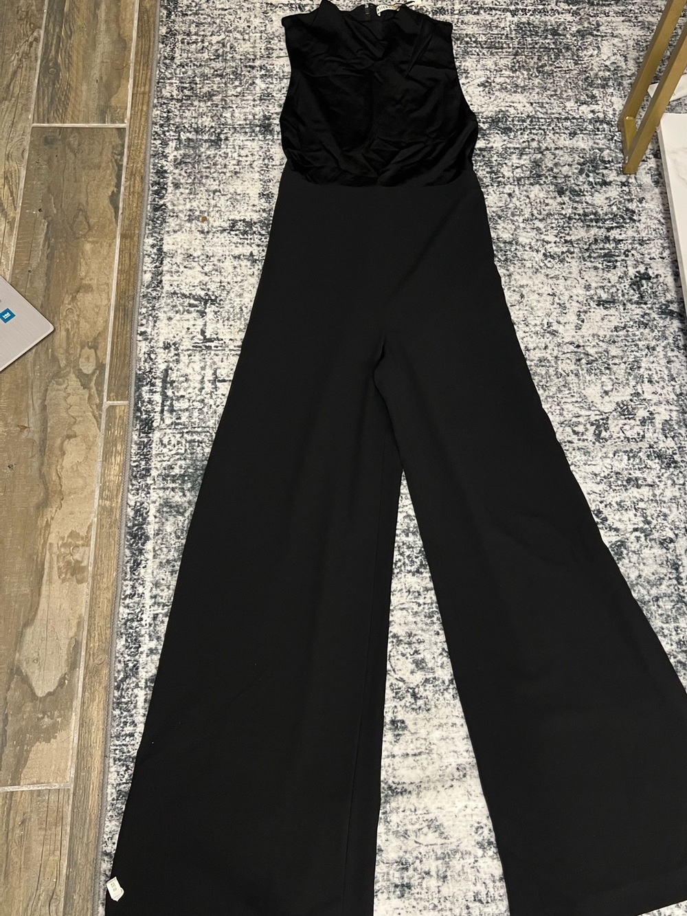 Alice + Olivia Black Wide-Leg Sleeveless Jumpsuit